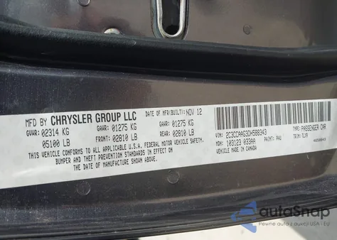 2013 Chrysler 300 Motown z USA, uszkodzony, nr VIN 2C3CCAAG3DH588343